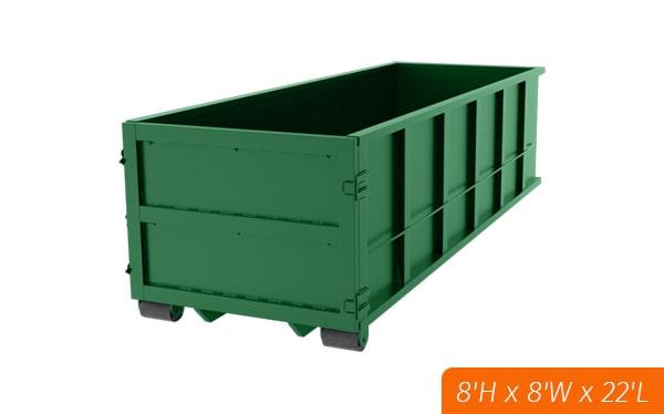 we offer flexible rental periods for our 40-yard dumpsters, ranging from a few days to several weeks